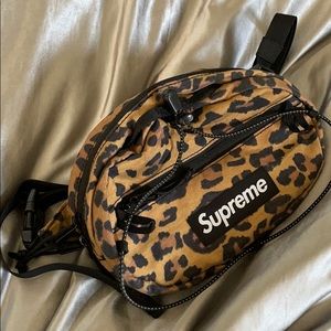 Authentic Cordura Supreme Leopard Print Waist Bag